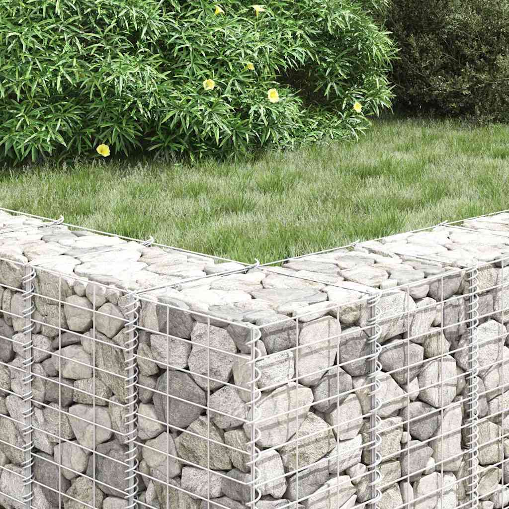 151249 vidaXL Gabion Raised Beds 3 pcs 30x30x100 cm Iron