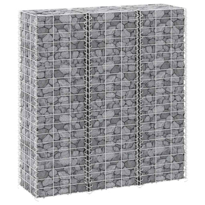 151249 vidaXL Gabion Raised Beds 3 pcs 30x30x100 cm Iron
