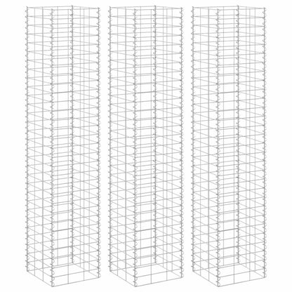 Gabion Raised Beds 3 pcs 30x30x150 cm Iron