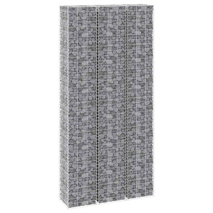 Gabion Raised Beds 3 pcs 30x30x200 cm Iron