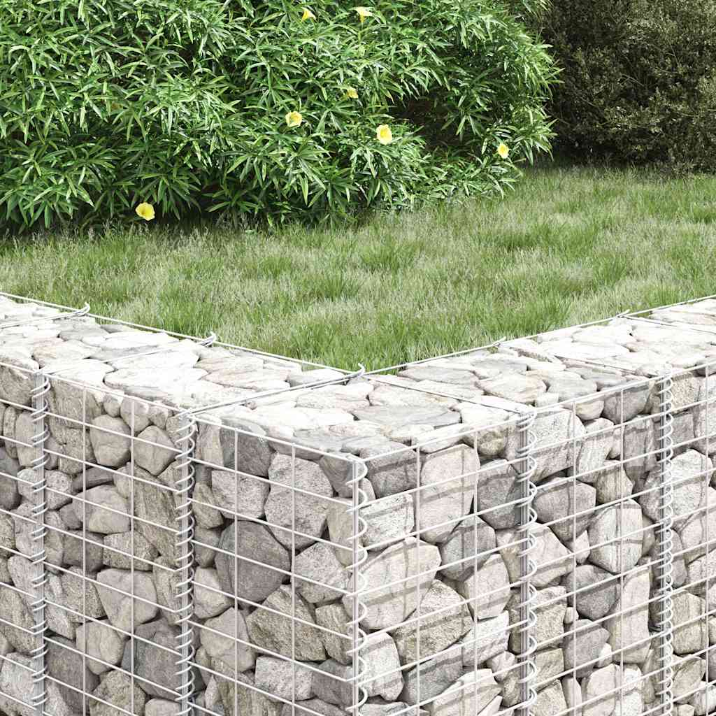 Gabion Raised Beds 4 pcs 30x30x50/100/150/200 cm Iron