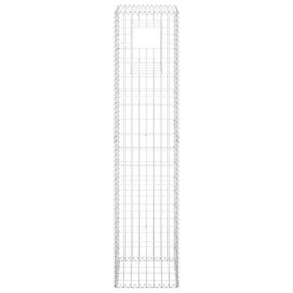 Gabion Basket Posts 2 pcs 40x40x180 cm Iron