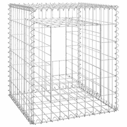 Gabion Basket Posts 2 pcs 50x50x60 cm Iron