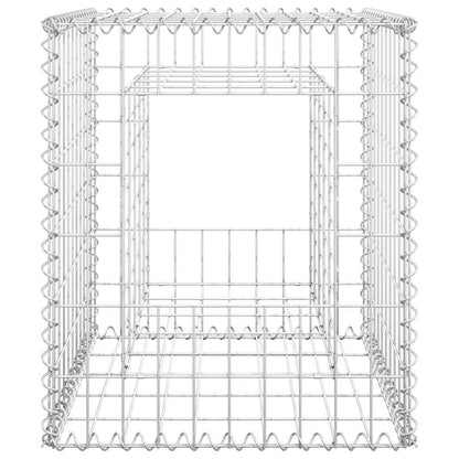 Gabion Basket Posts 2 pcs 50x50x60 cm Iron