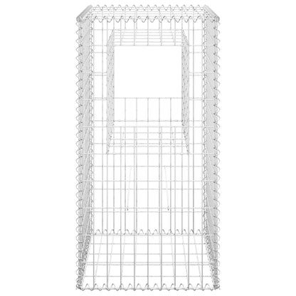 Gabion Basket Posts 2 pcs 50x50x100 cm Iron