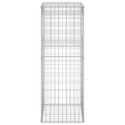 Gabion Basket Posts 2 pcs 50x50x140 cm Iron