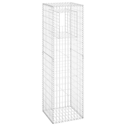 Gabion Basket Posts 2 pcs 50x50x180 cm Iron