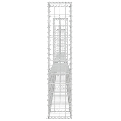 U-shape Gabion Basket with 5 Posts Iron 500x20x100 cm