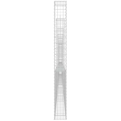 U-shape Gabion Basket with 8 Posts Iron 860x20x200 cm