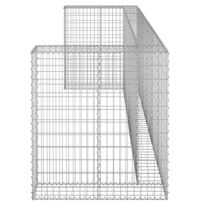 Gabion Wall for Garbage Bins Galvanised Steel 325x100x110 cm