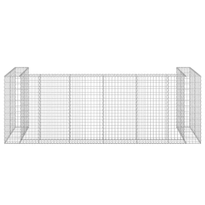 Gabion Wall for Garbage Bins Galvanised Steel 325x100x110 cm