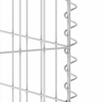 Gabion Wall for Garbage Bins Galvanised Steel 325x100x110 cm