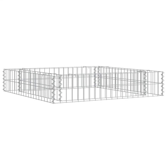Gabion Raised Bed Galvanised Steel 100x100x20 cm