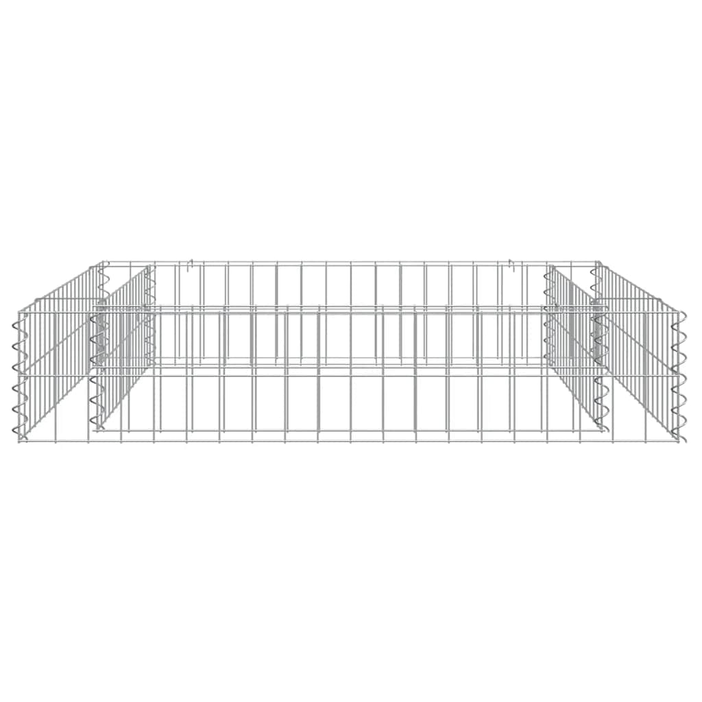 Gabion Raised Bed Galvanised Steel 100x100x20 cm