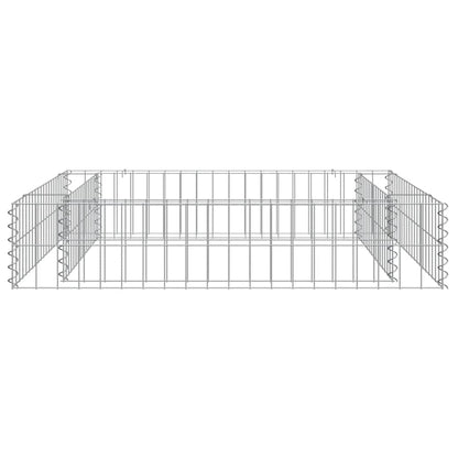 Gabion Raised Bed Galvanised Steel 100x100x20 cm