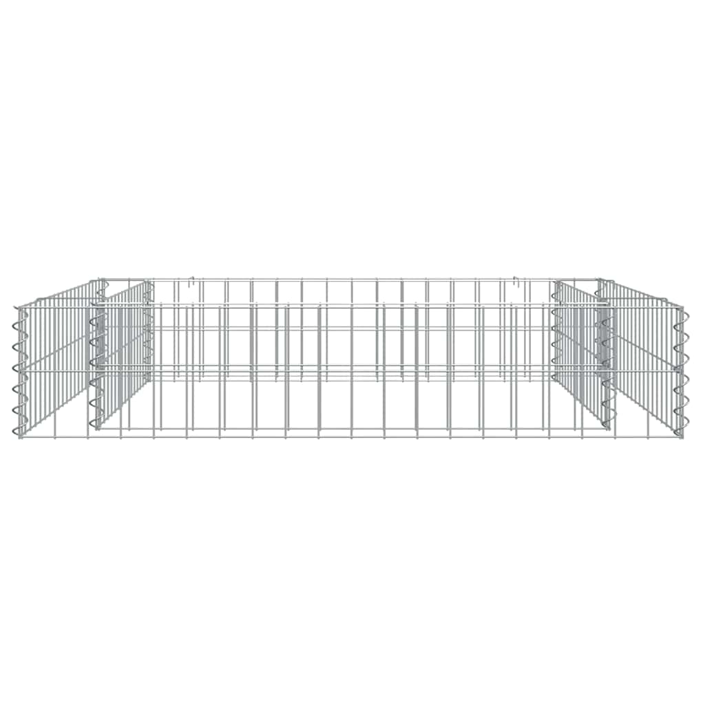 Gabion Raised Bed Galvanised Steel 100x100x20 cm