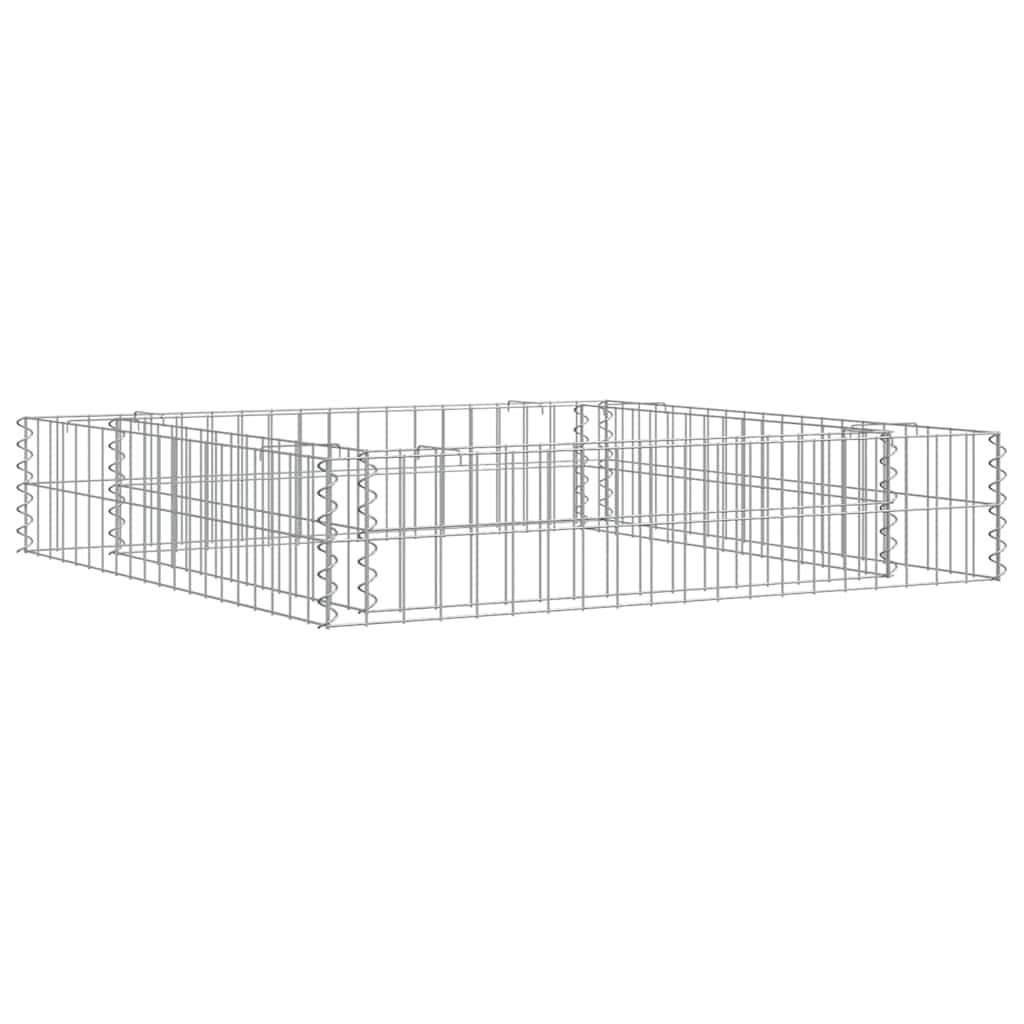 Gabion Raised Bed Galvanised Steel 100x100x20 cm