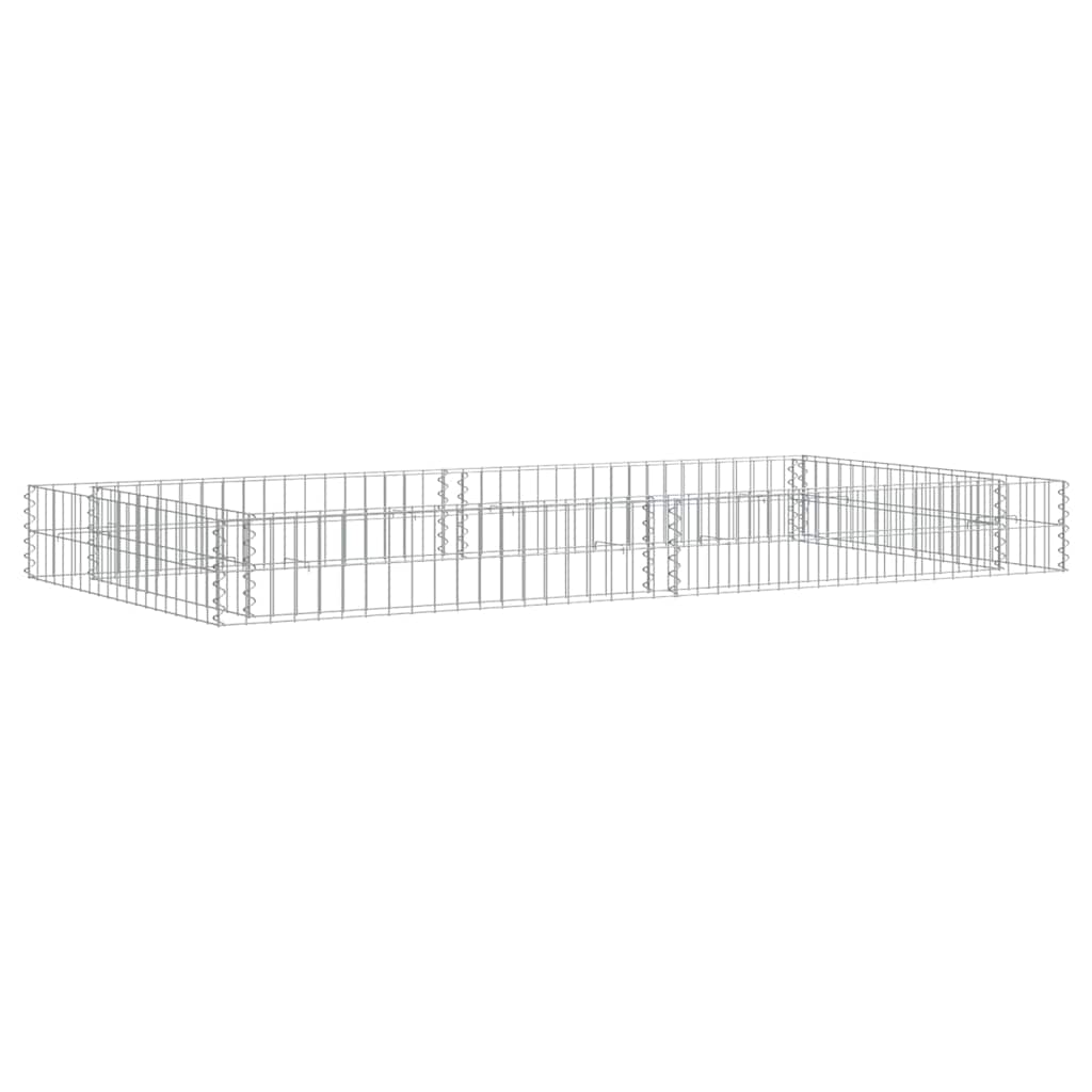 Gabion Raised Bed Galvanised Steel 200x100x20 cm