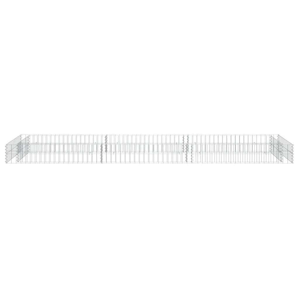 Gabion Raised Bed Galvanised Steel 300x100x20 cm