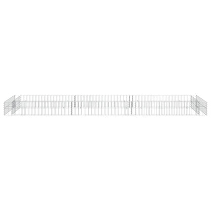 Gabion Raised Bed Galvanised Steel 300x100x20 cm