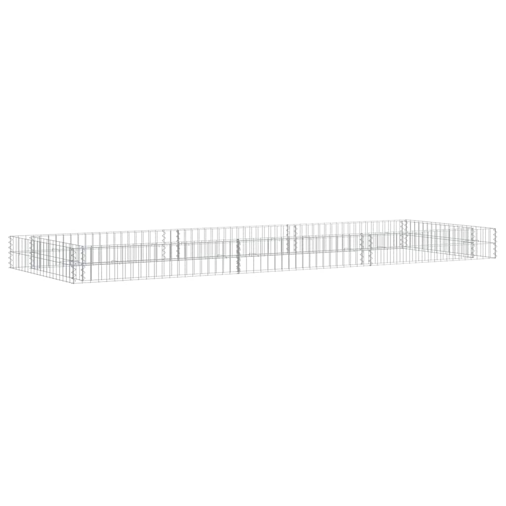 Gabion Raised Bed Galvanised Steel 300x100x20 cm