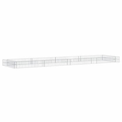 Gabion Raised Bed Galvanised Steel 400x100x20 cm