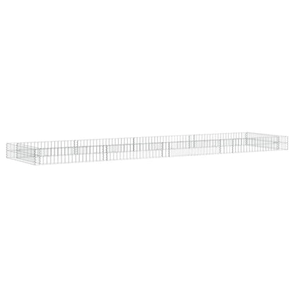 Gabion Raised Bed Galvanised Steel 400x100x20 cm