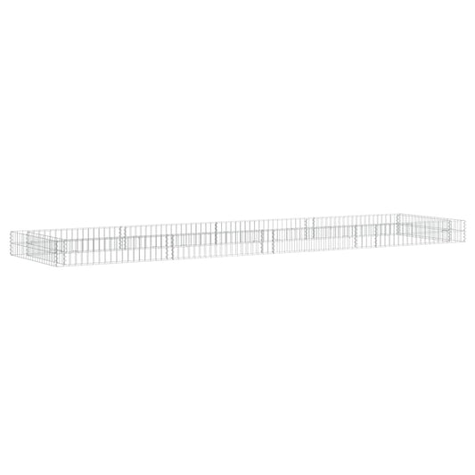 Gabion Raised Bed Galvanised Steel 400x100x20 cm