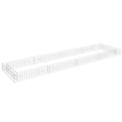 Gabion Raised Bed Galvanised Steel 400x100x20 cm