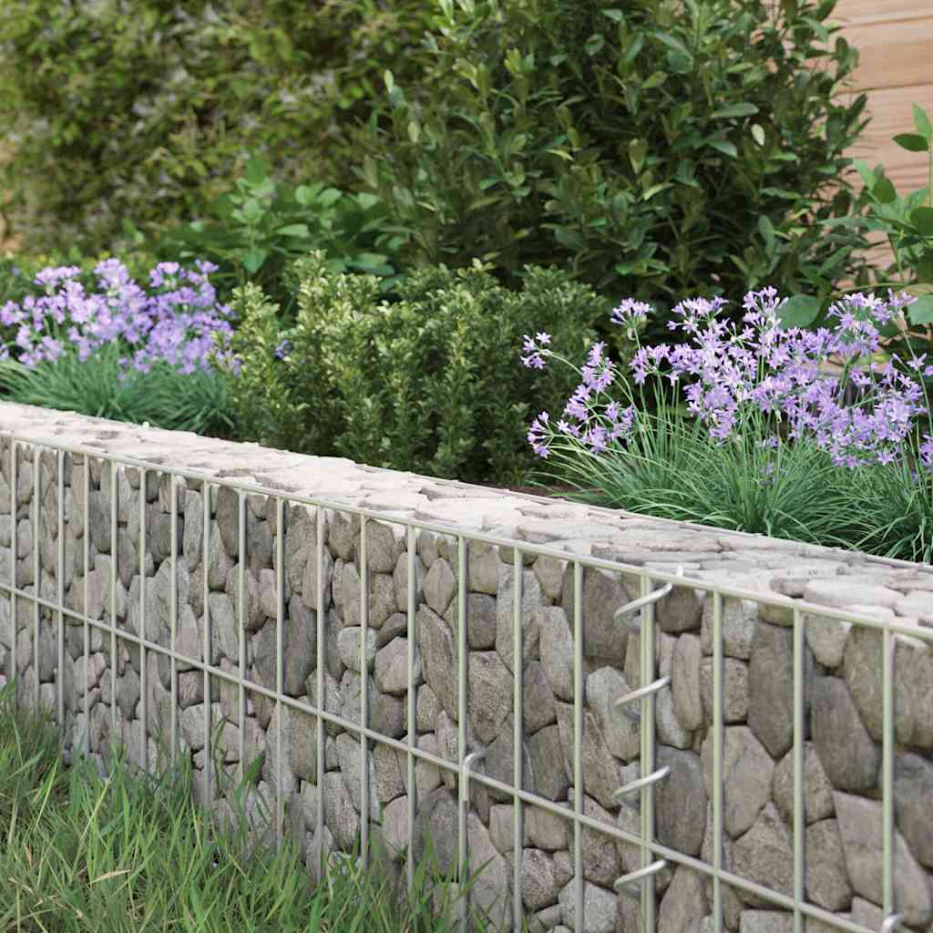 Gabion Raised Bed Galvanised Steel 400x100x20 cm