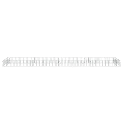 Gabion Raised Bed Galvanised Steel 400x100x20 cm