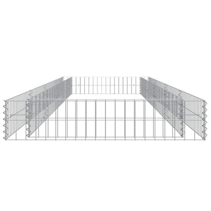 Gabion Raised Bed Galvanised Steel 400x100x20 cm