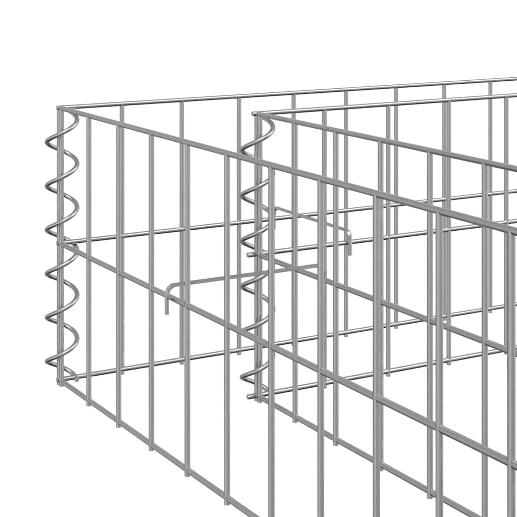 Gabion Raised Bed Galvanised Steel 400x100x20 cm