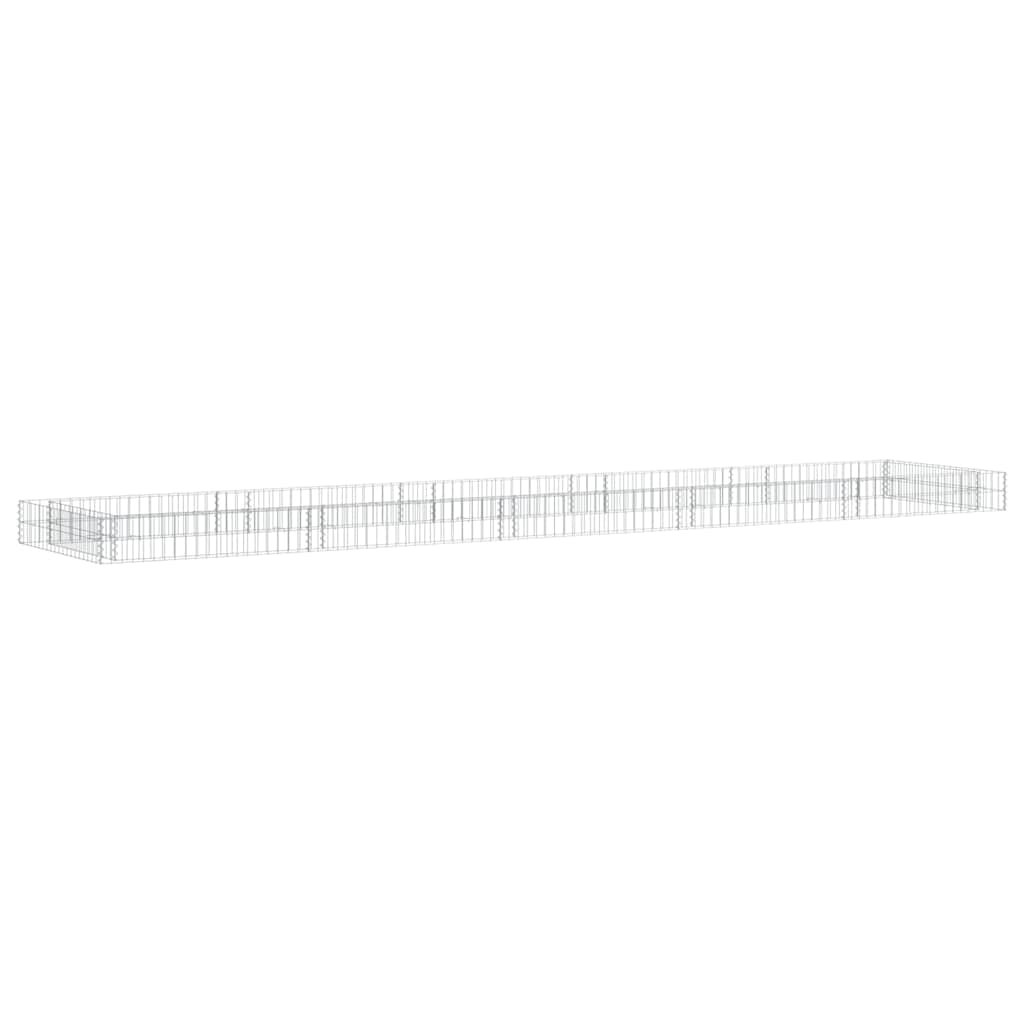 Gabion Raised Bed Galvanised Steel 500x100x20 cm
