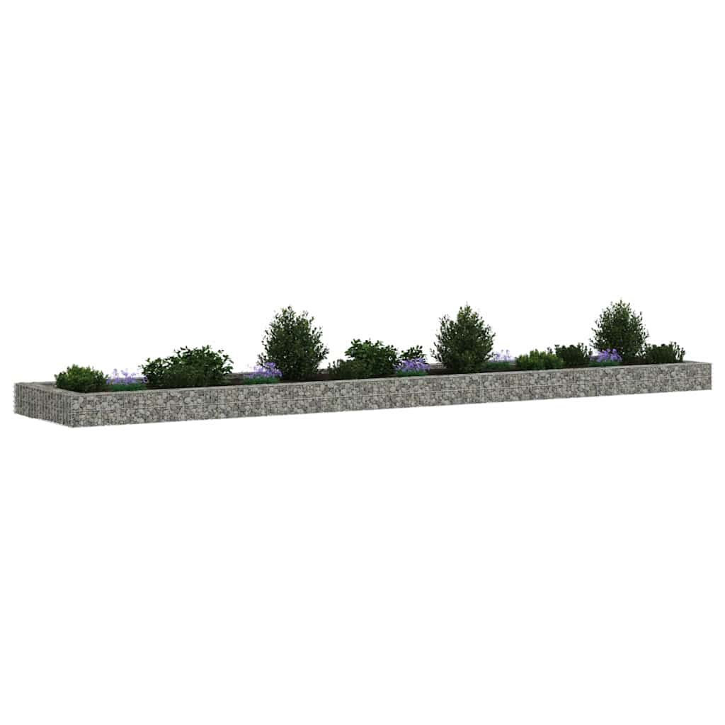 Gabion Raised Bed Galvanised Steel 500x100x20 cm
