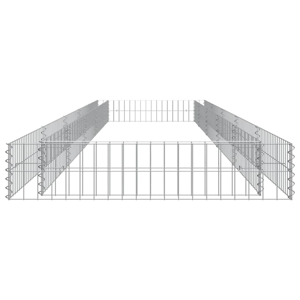 Gabion Raised Bed Galvanised Steel 500x100x20 cm