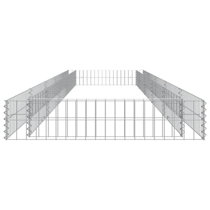 Gabion Raised Bed Galvanised Steel 500x100x20 cm
