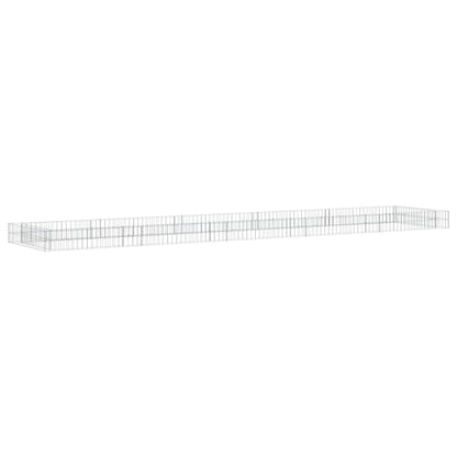 Gabion Raised Bed Galvanised Steel 500x100x20 cm