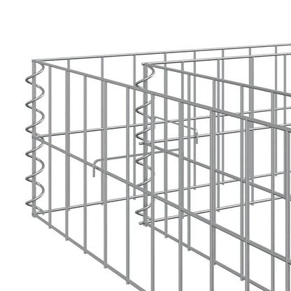 Gabion Raised Bed Galvanised Steel 500x100x20 cm