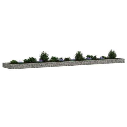 Gabion Raised Bed Galvanised Steel 600x100x20 cm