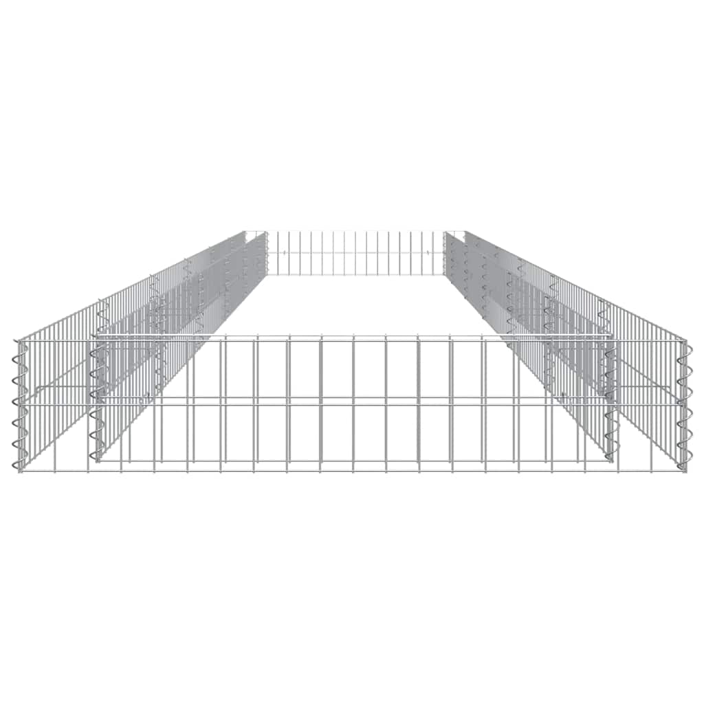 Gabion Raised Bed Galvanised Steel 600x100x20 cm
