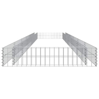 Gabion Raised Bed Galvanised Steel 600x100x20 cm