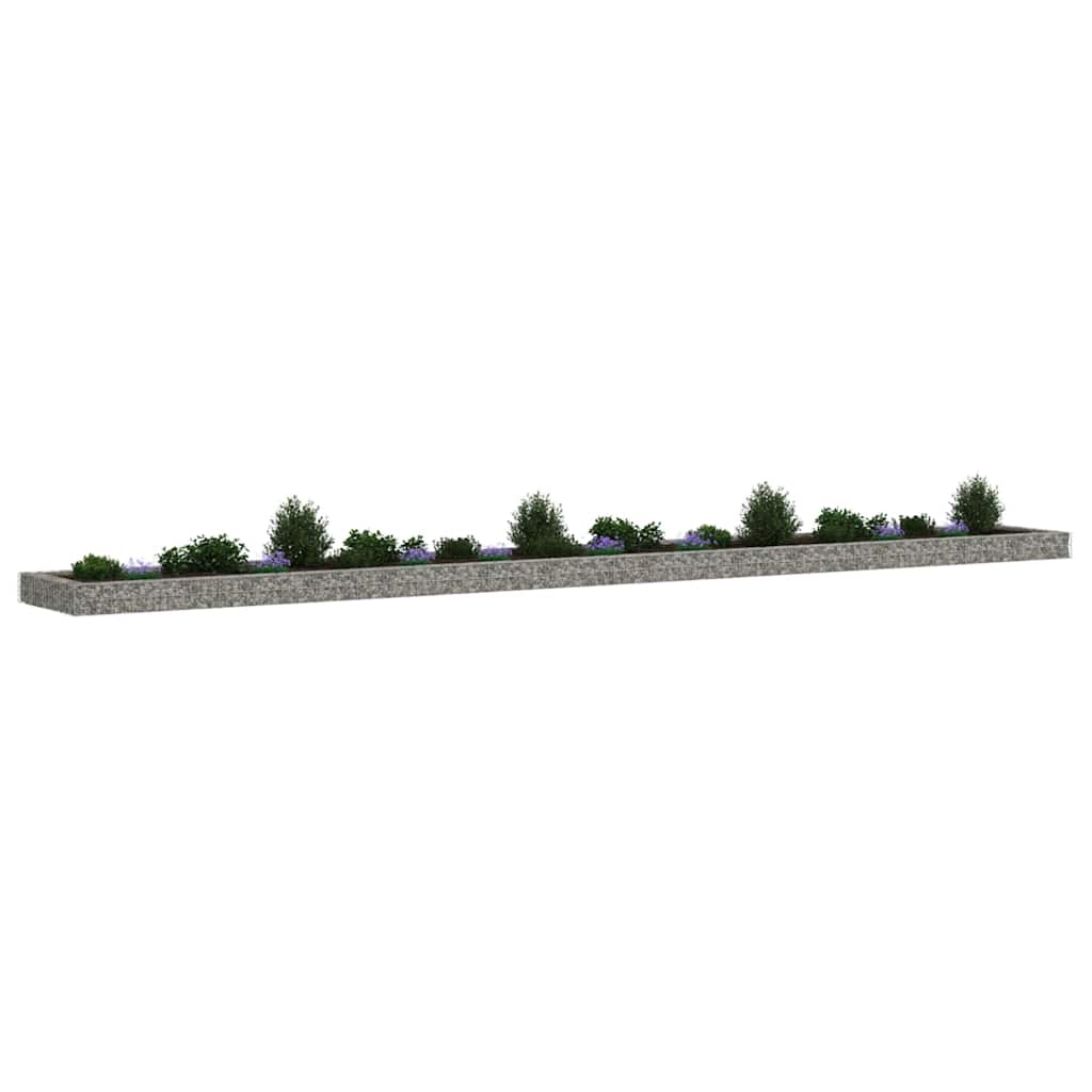 Gabion Raised Bed Galvanised Steel 800x100x20 cm