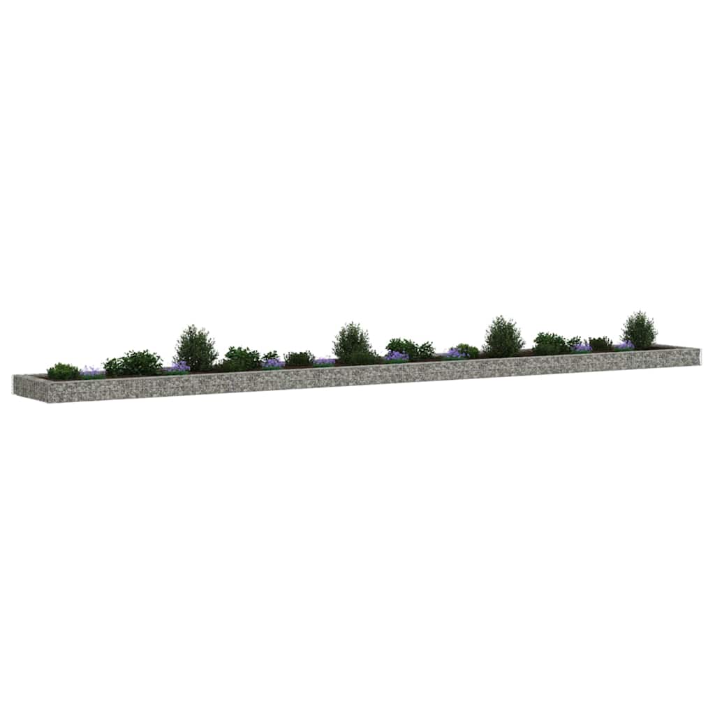 Gabion Raised Bed Galvanised Steel 800x100x20 cm