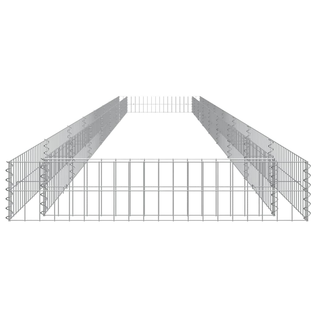 Gabion Raised Bed Galvanised Steel 800x100x20 cm