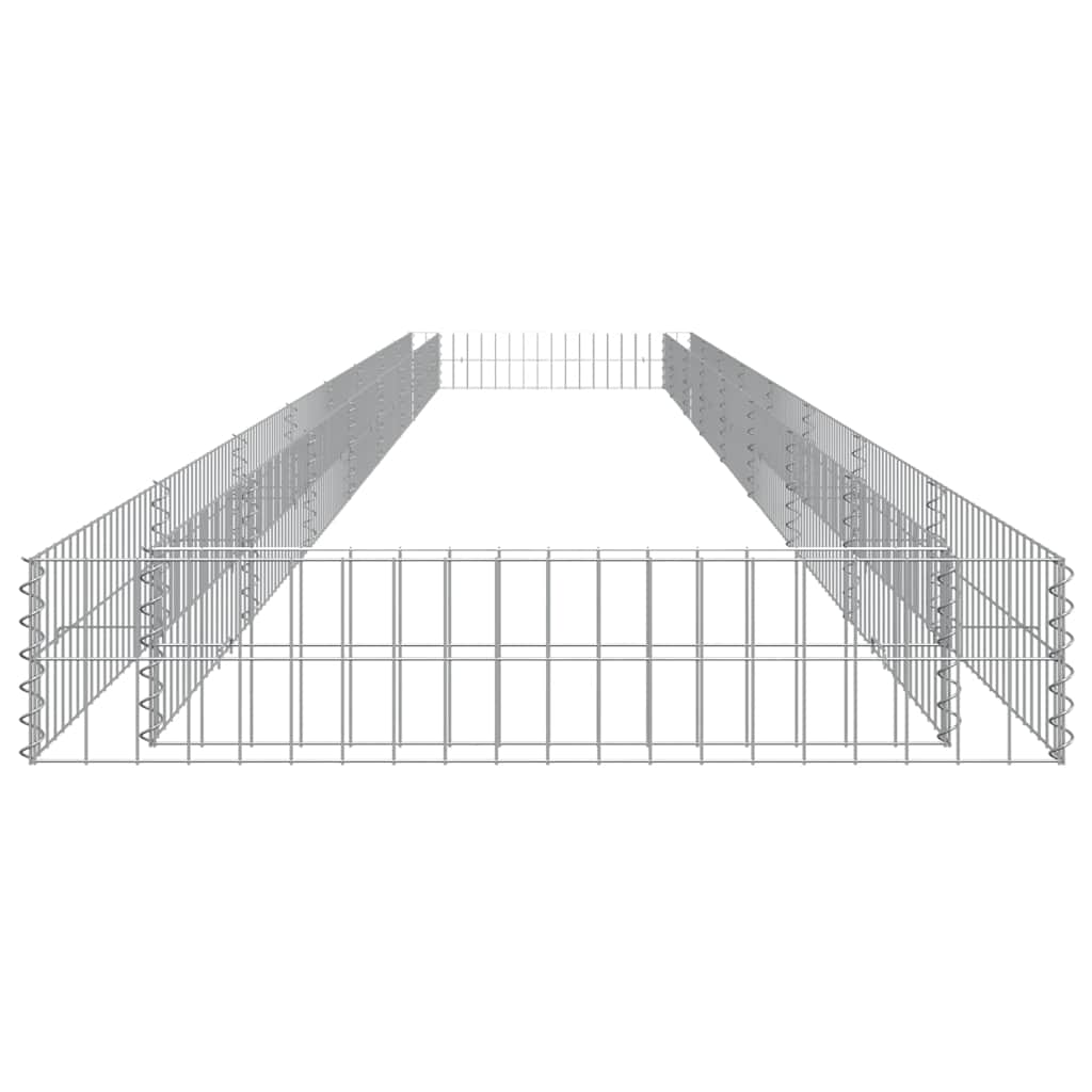 Gabion Raised Bed Galvanised Steel 800x100x20 cm