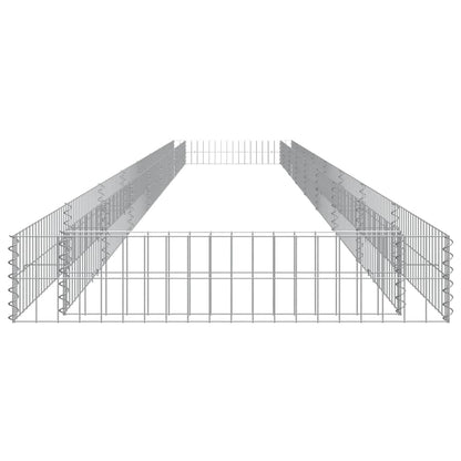 Gabion Raised Bed Galvanised Steel 800x100x20 cm