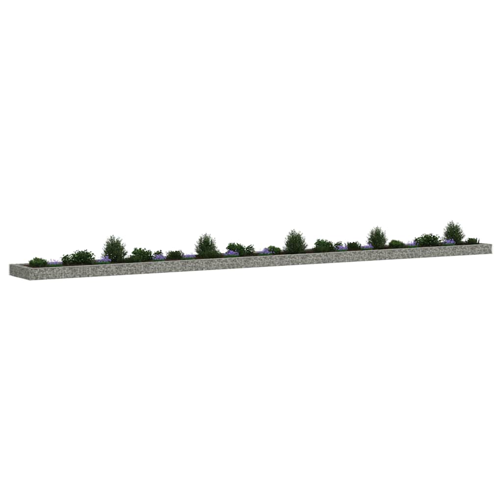 Gabion Raised Bed Galvanised Steel 1000x100x20 cm
