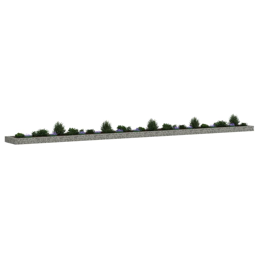 Gabion Raised Bed Galvanised Steel 1000x100x20 cm