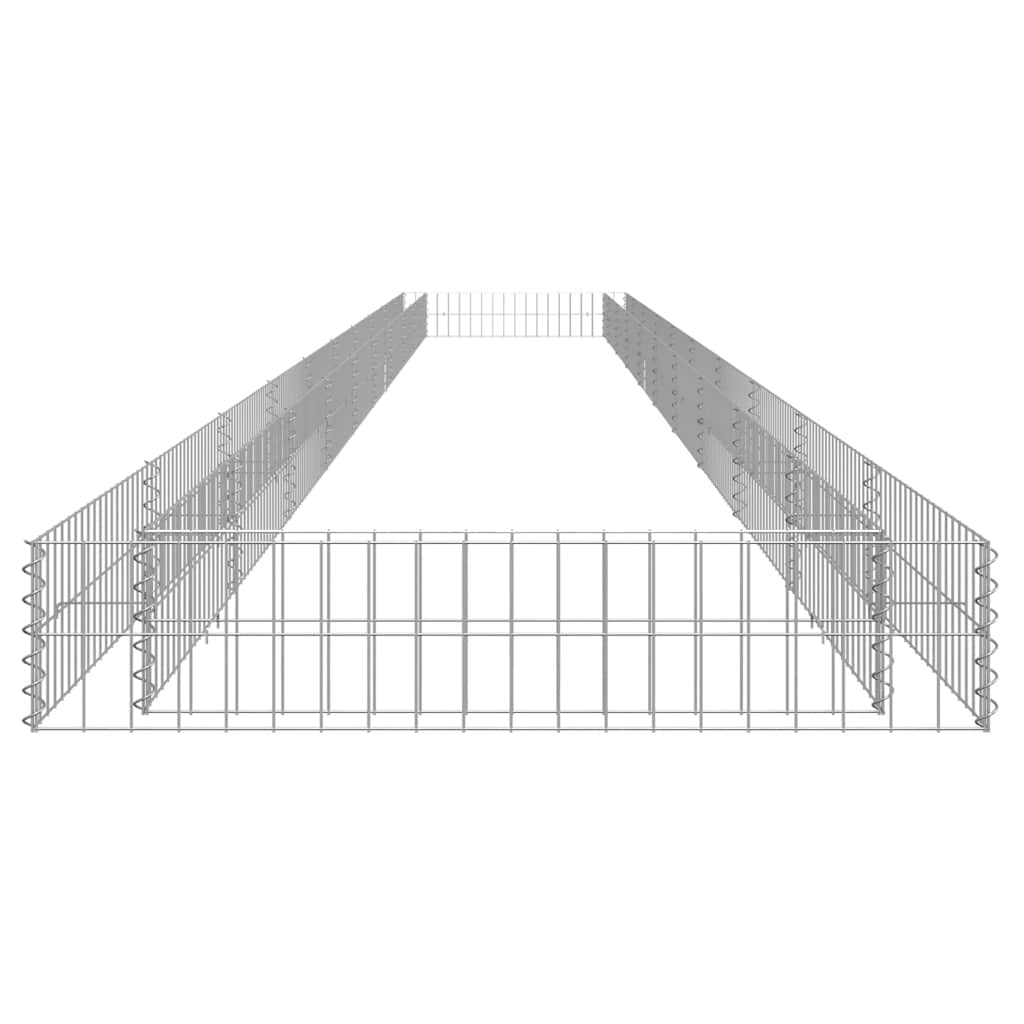 Gabion Raised Bed Galvanised Steel 1000x100x20 cm